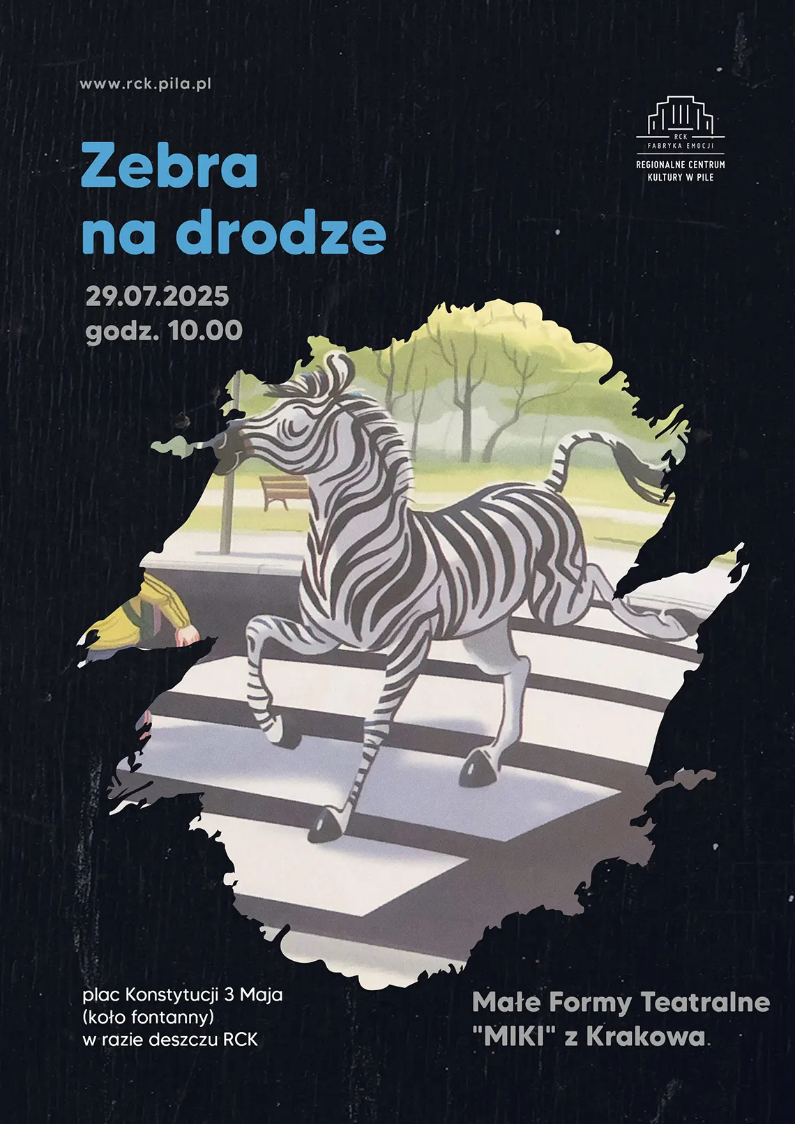 zebra na drodze