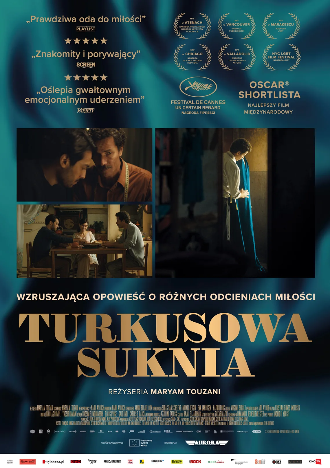 turkusowa suknia